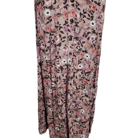 Maaji Maxi Dress Womens Size Medium Ditsy Fortunata Long Floral Pink Rayon - Picture 5 of 14